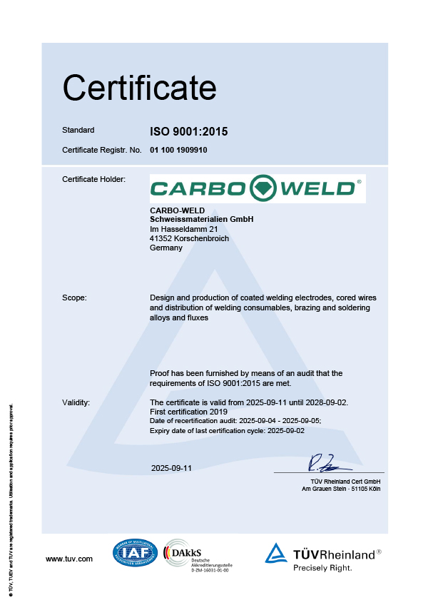 Certificate Standard ISO 9001:2015